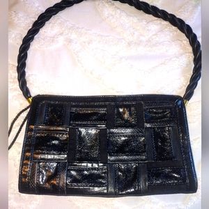 Relic by Fossil Black Patch Rope Braided Strap Shoulder Bag